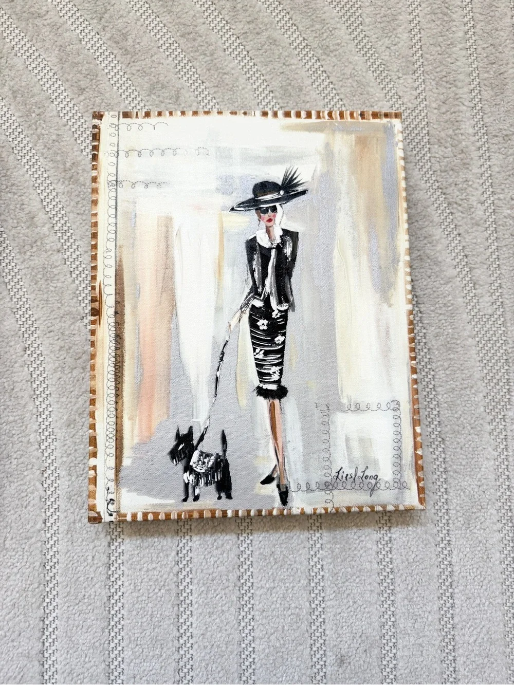 Elegant Black & White Fashion Lady Wall Art Set